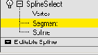 Выделение подобъектов с помощью модификатора Spline Select