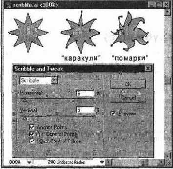 Диалоговое окно Scribble and Tweak
